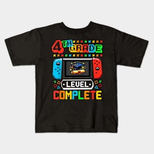 4Th Grade Level Complete Graduation Class 2024 Boys Gamer Kids T-Shirt